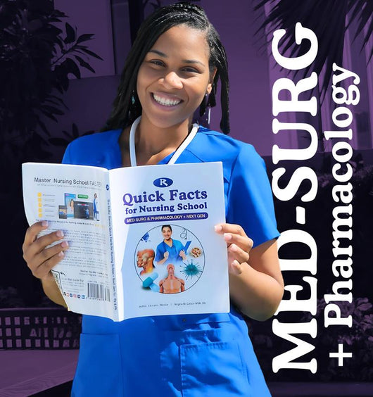 Quick Facts for Nursing School: Med-Surg & Pharmacology (RN & LPN) Interactive Book Set Learning Tools Book Workbook