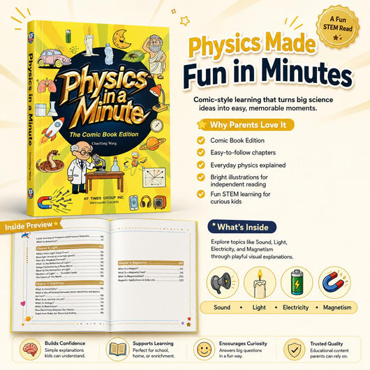 [BookCove] Physics in a Minute – The Comic Book Edition | Fun & Educational Physics Book for Kids